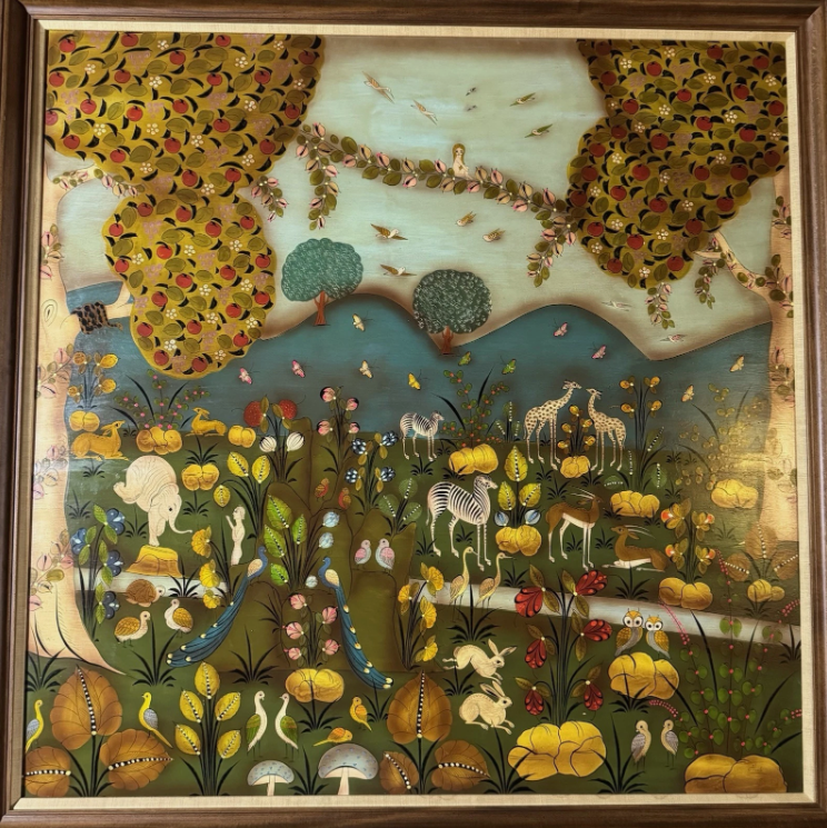 Vintage Original Mexican Folk Artist ARTURO ALCALA Painting Signed