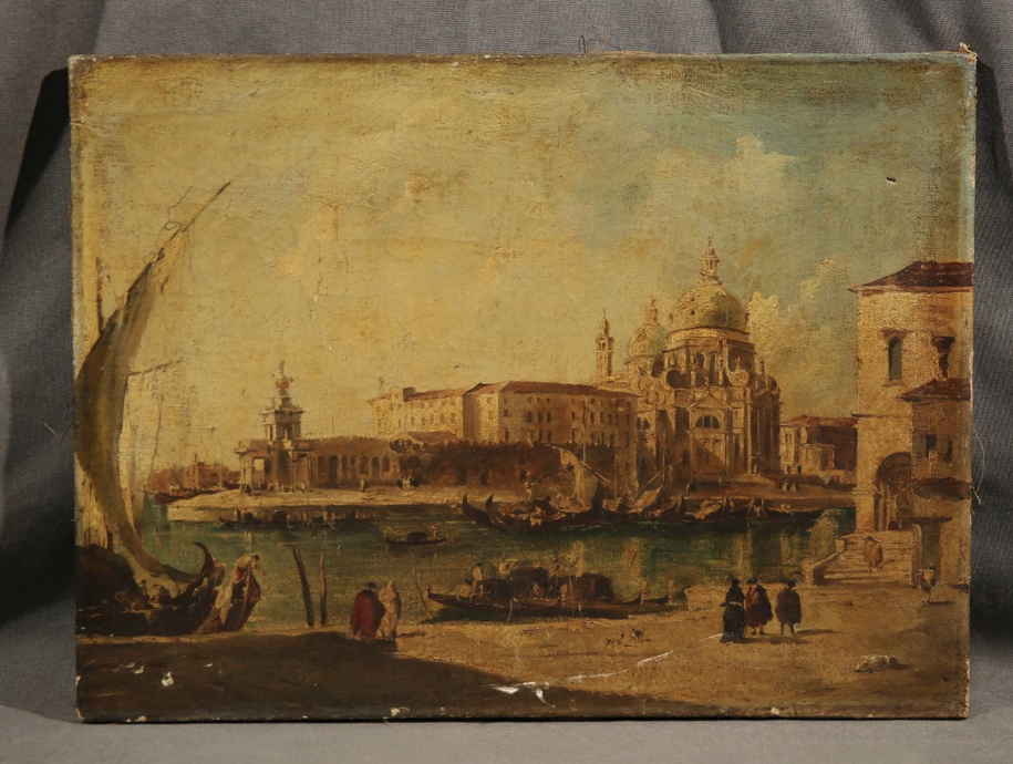 Style of Canaletto Santa Maria Venice 19th Century European Antique Painting